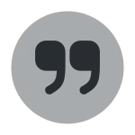Quote Up Circle SVG Icon